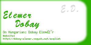 elemer dobay business card